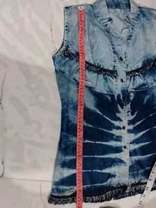 Vintage Denim Sleeveless Top