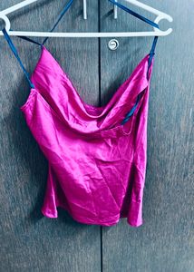 Shein Cowl Neck Backless Top