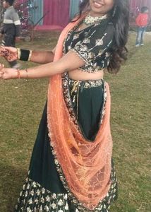 Gorgeous Green & Gold Lehenga