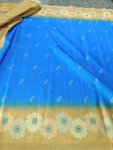 Elegant Blue &amp; Mustard Yellow Joint Saree