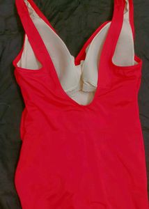 red bodysuit swimsuit