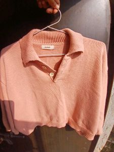 Stylish Cropped Knit Sweater