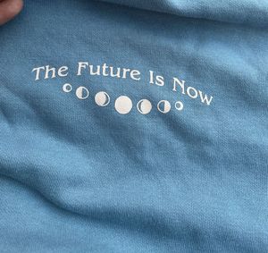 Blue Hoodie with Balloon Sleeves