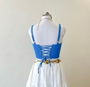 Blue Corset Top
