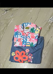 Crop Top And High Pant Set For Girl