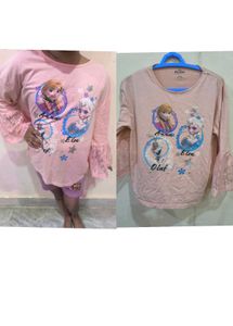 Pink Disney Frozen Top For Girls