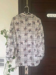 Floral Plaid Button-Down Shirt