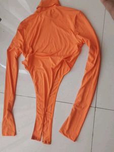 Orange Bodysuit Top