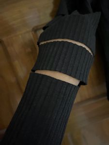 Shein Brand New Sleeve Cut Design Black Top