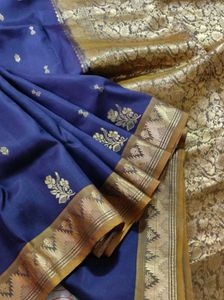 Purple &amp; Olive Green Kanchipuram Silk Saree