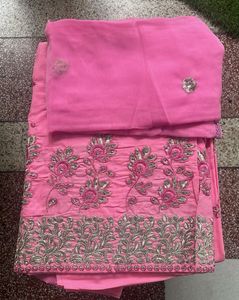 3 pcs gota patti type embroidery suit fabric