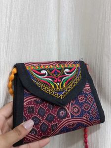 Embroidered Sling Bag
