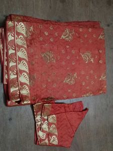 Brown Floral Print Saree