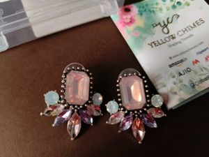 Yellow Chimes Gemstone Earrings