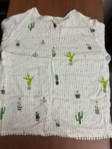 Cactus Print Top