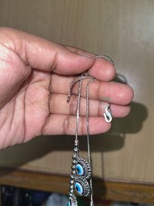 Oxidised Blue Eye Chain
