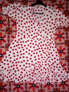 Red Heart Floral Dress