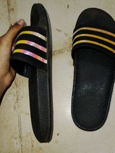 Striped Black &amp; Yellow Slides