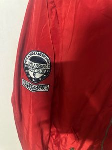 Red Varsity Bomber Jacket