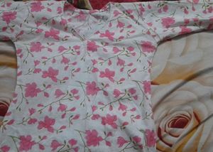 Floral Print Short Kurti