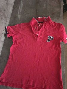 Red Polo T-Shirt with 'P' Logo