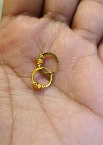 Baby girl pure gold earrings