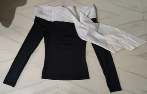 SAVANA Off-Shoulder patchwork Top