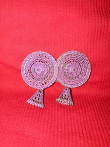 Purple Tassel Earrings