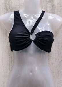 I. Black Ring Detail Bralette