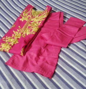 Beautiful Designer Kurta Churidar Without Dupatta