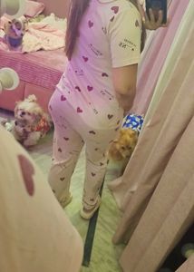 Cute Heart Print Pajama Set