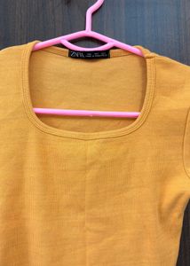 Zara Yellow Crop Top