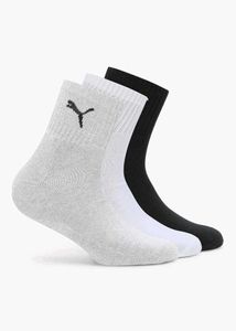 Puma Socks - Pack of 3 Combed Cotton For Men &amp; Wo