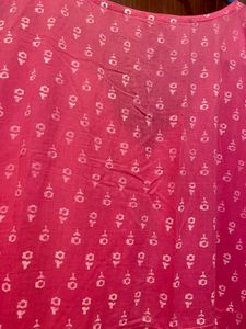 Pink Angarakha Neck Style A Line Kurta