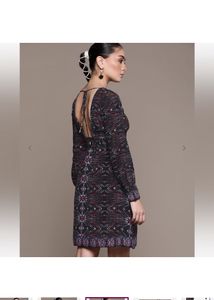 LABEL RITU KUMARPrinted Skater Dress with Cinched