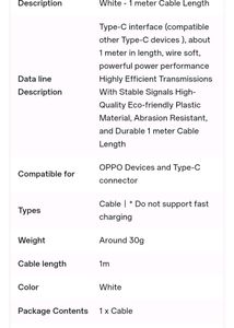 OPPO Cable Type C