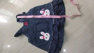 Denim Bunny Dress( can be worn 2-3 years old toddl
