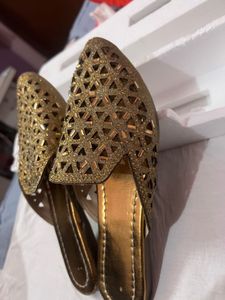 Gold Flats &amp; Sandals