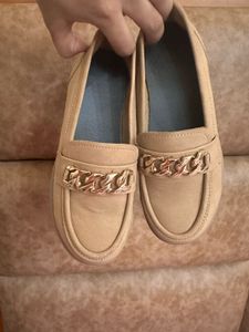 Beige Loafers with Chunky Sole - New