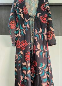Crop Top With Dhoti And Shrug