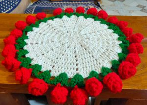 Handmade Crochet Red Rose Bouquet