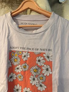 Moda Rapido Lavender Graphic Tee, Bust- 36/34