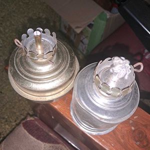 Vintage, unused Oil Lamps (Set of 2)