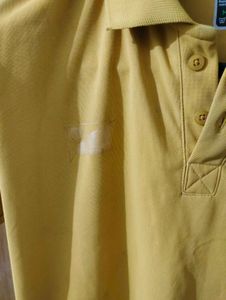 Puma Ferrari Logo Yellow Polo Shirt M