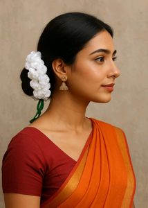 White Crochet gajra for women