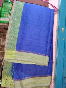 Elegant Blue &amp; Green Saree