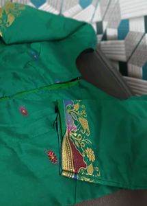 Green Embroidered Blouse