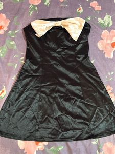 Black Strapless Mini Dress with Bow Size XS