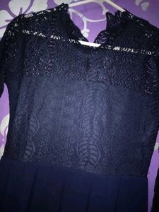 Elegant Navy Blue Midi Dress