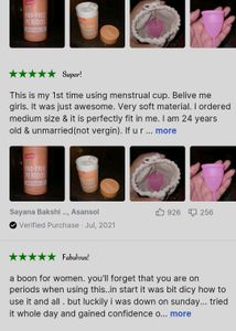 Unused Sirona Menstrual Cup